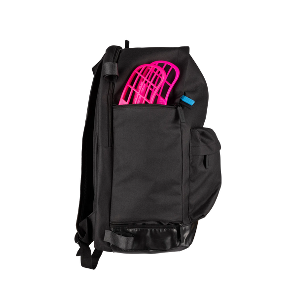 Backpack with stick holder