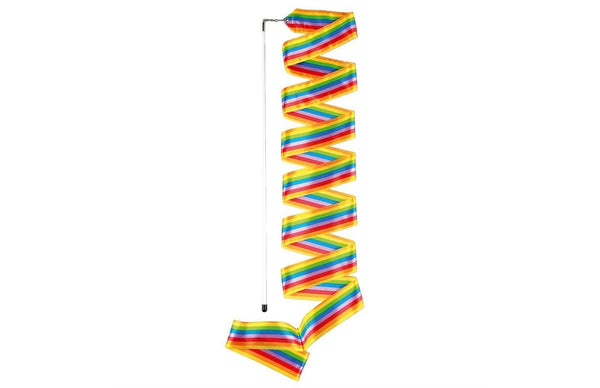 Gymnastikkbånd 4 m regnbuefarget